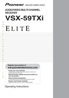 Pioneer VSX59 Audio/Video Receiver Operating Manual